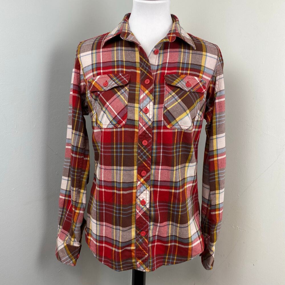 Duluth Trading Co. Women's Crosscut Wicking Plaid Flannel Shirt XS